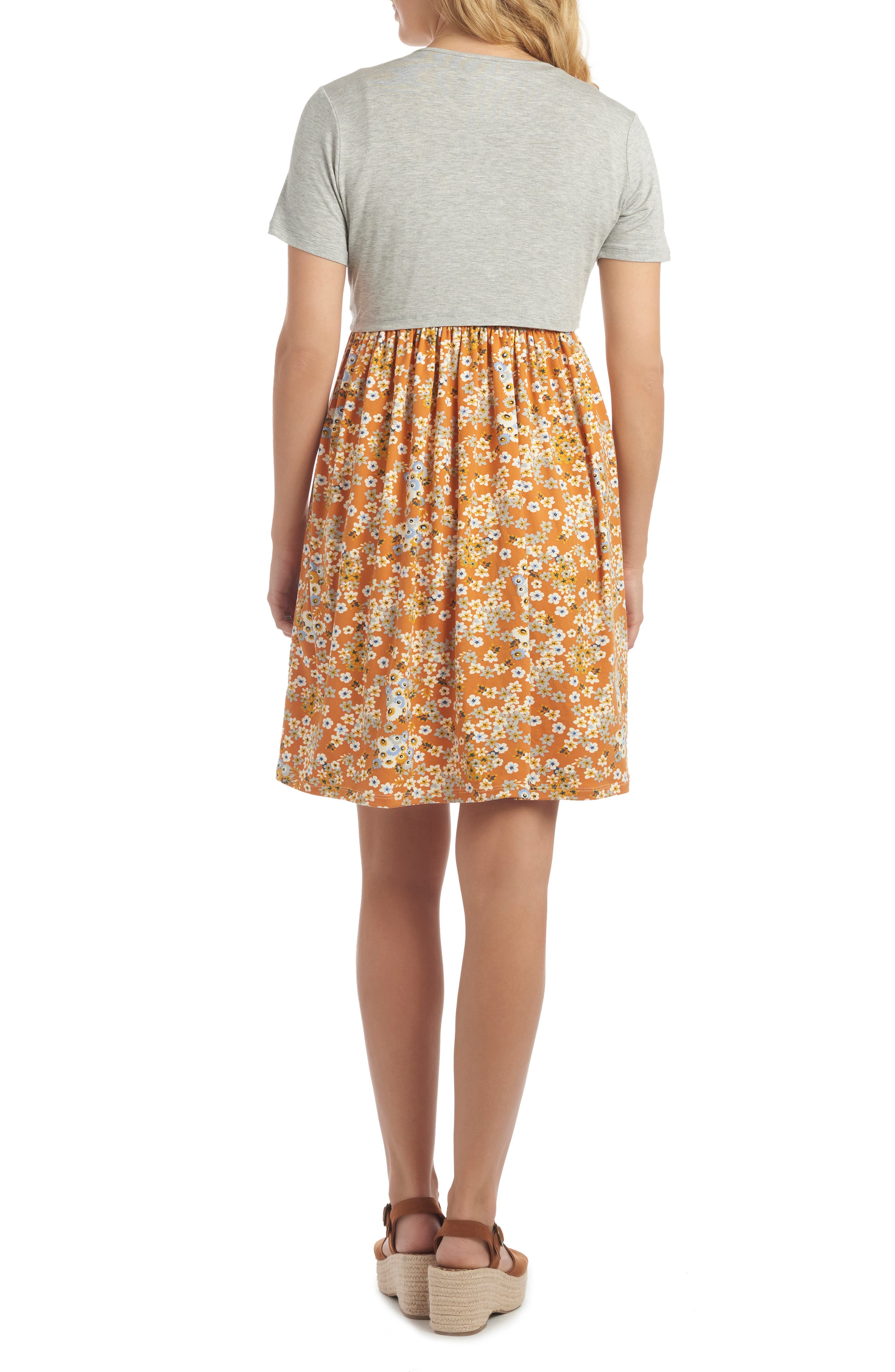 Everly Grey Womens Lehua Maternity /& Nursing 2 Piece Dress with Tie-Front Top Dress